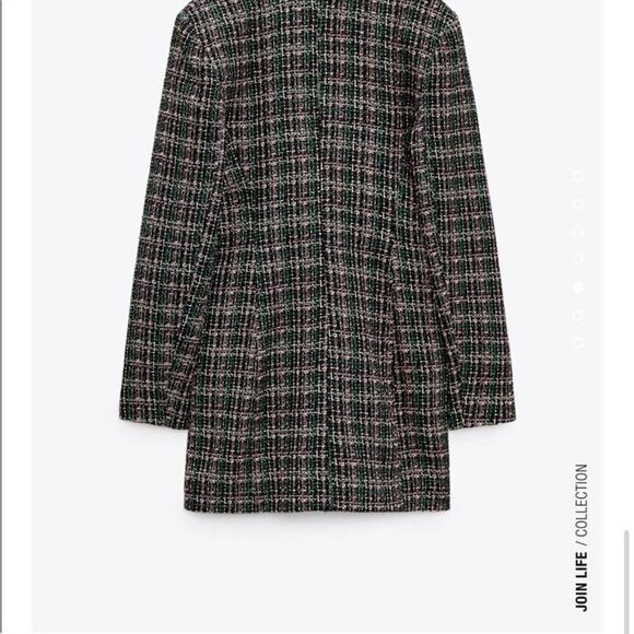 Zara Tweed Blazer Dress Size Large - Picture 11 of 12